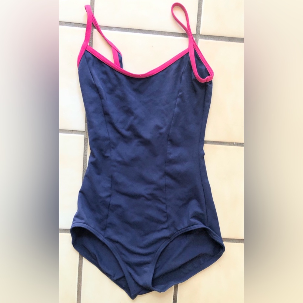 Navy and Pink Capezio dance leotard size s